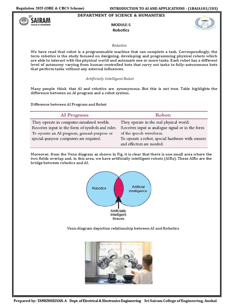 Understanding Robotics and AI Integration | PDF | Robotics | Robot