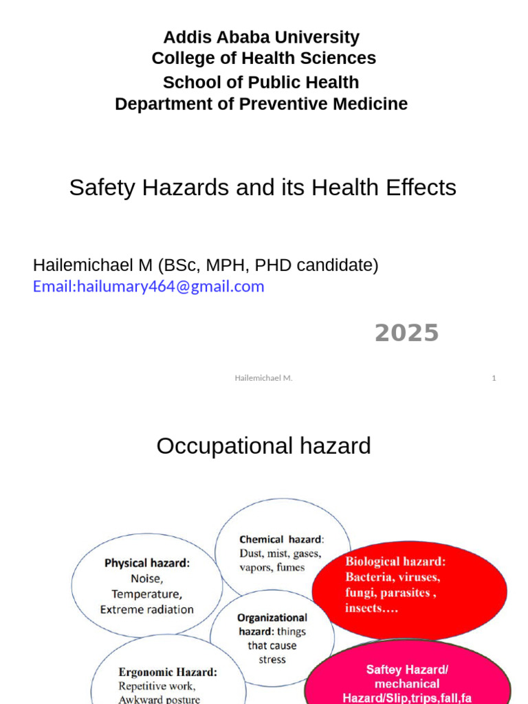Lecture 24 - Safety Hazards and Its Health Effects | PDF | Hazards ...