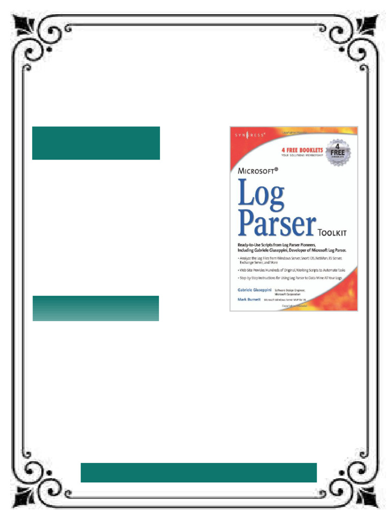 Microsoft Log Parser Toolkit 1st Edition Gabriele Giuseppini ebook full ...
