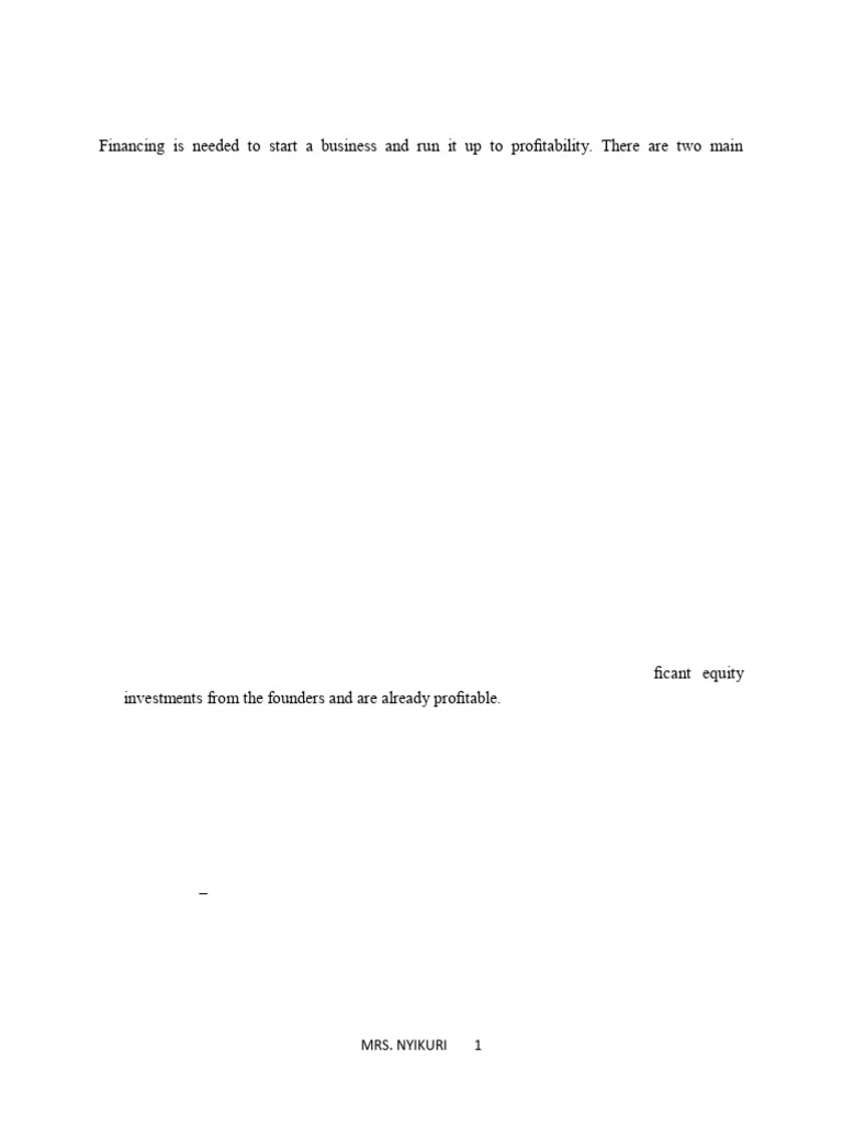 Business Finance Sources Explained | PDF | Debt | Equity (Finance)