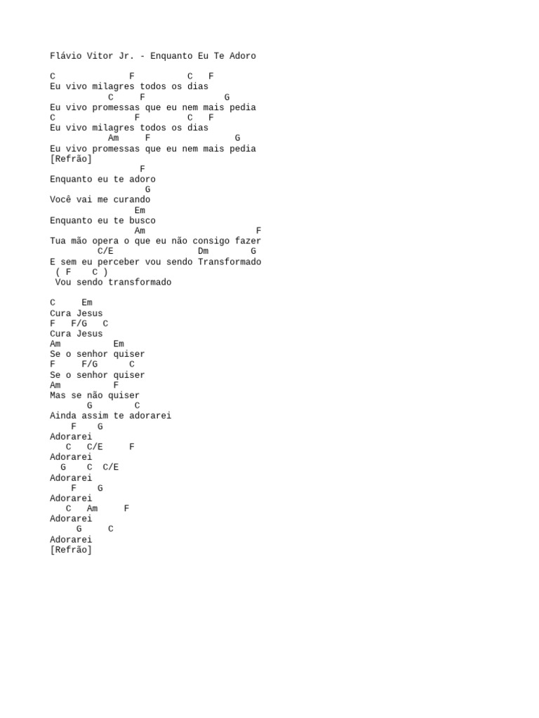Letra da Música 