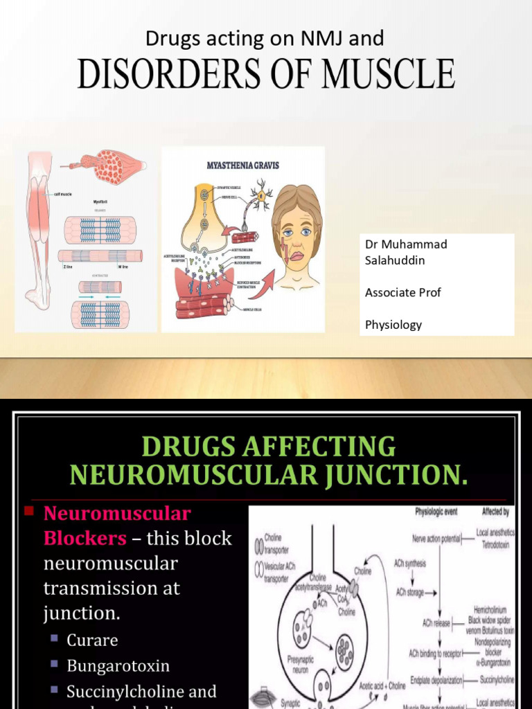 NMJ Drugs: Depolarizing vs Non-Depolarizing | PDF