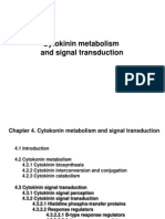 Cytokinin Metabolism and Signal Transduction