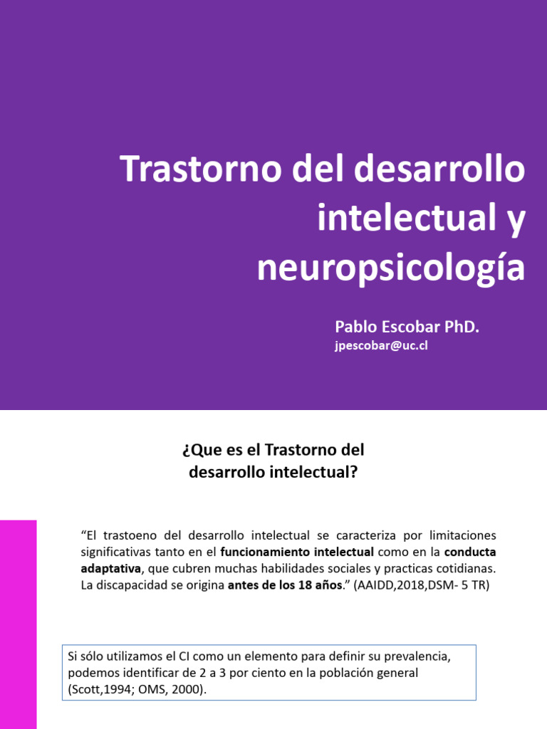 Trastorno del Desarrollo Intelectual: Guía Completa | PDF ...