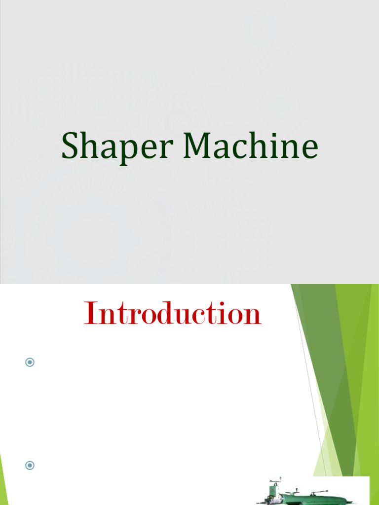 shaper machine | PDF | Machines | Mechanical Engineering