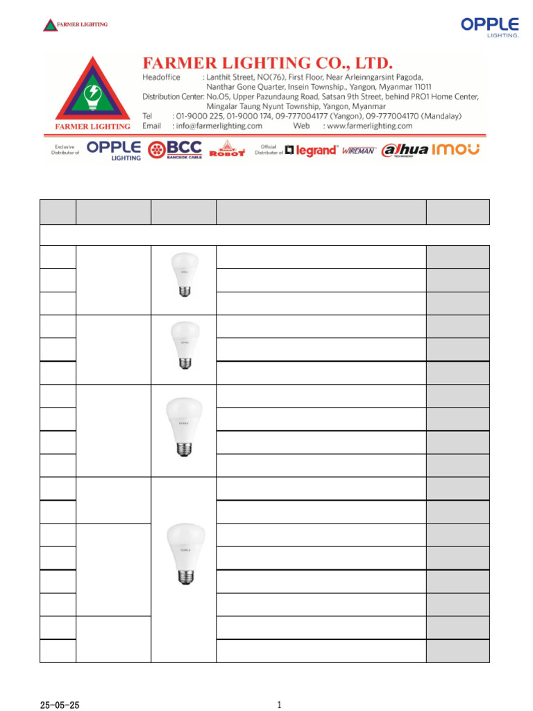 LED Bulb Price List Update 2025 | PDF | Incandescent Light Bulb ...