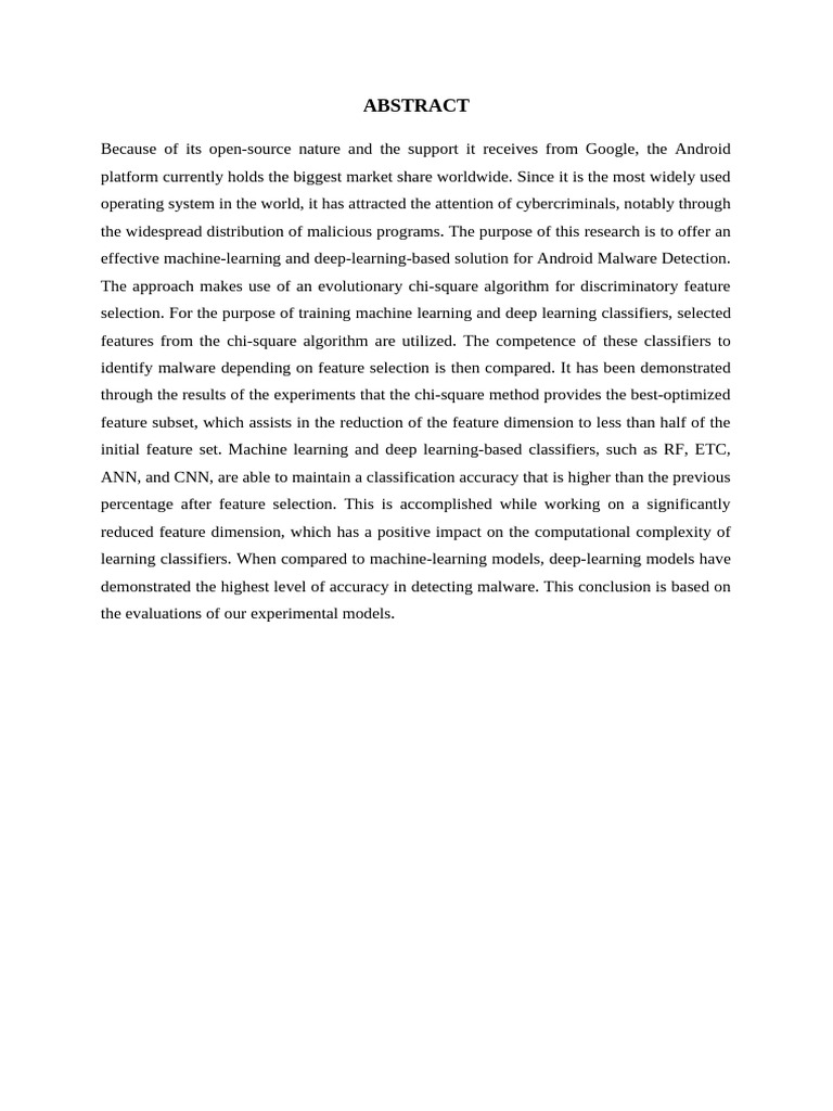 Android Malware Detection Using ML Techniques | PDF | Malware | Machine ...