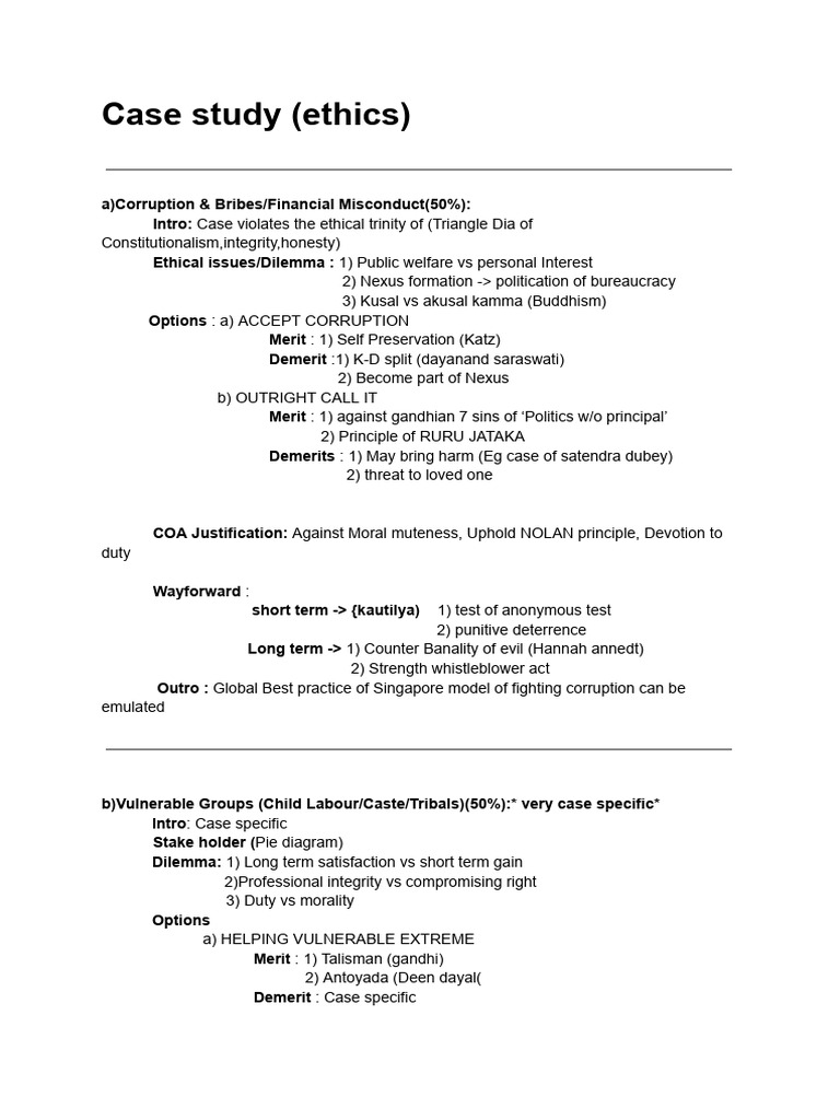Case Study (Ethics) | PDF
