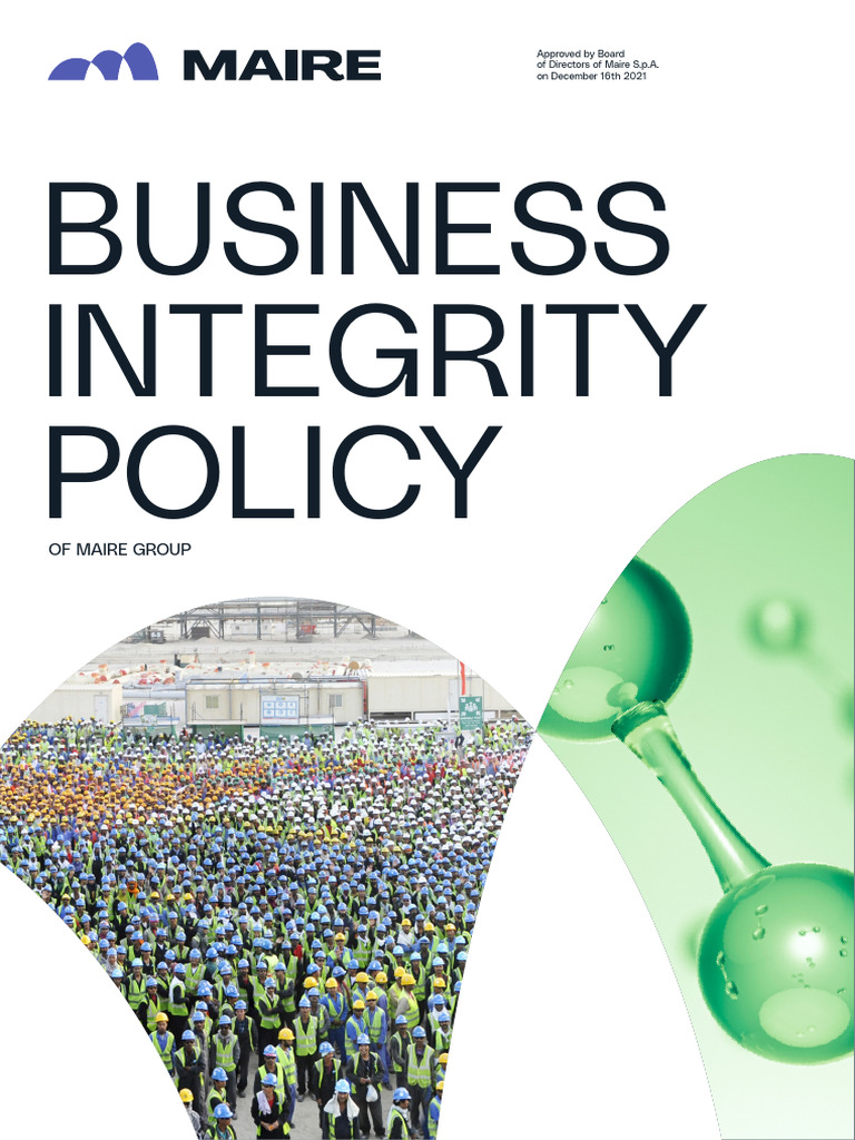 Maire Group Business Integrity Policy | PDF | Internal Control | Corruption