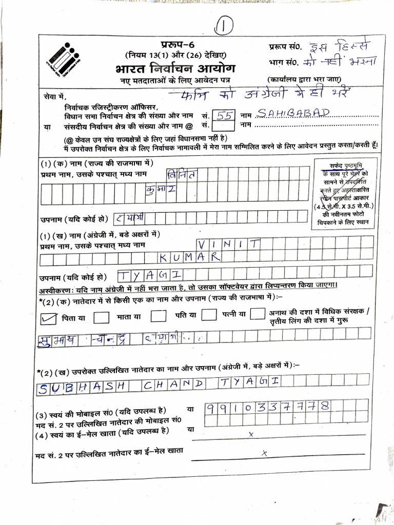 Form 6 Sample | PDF