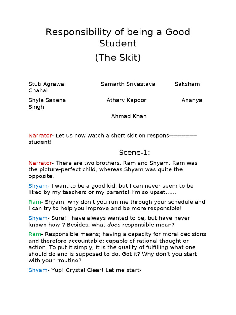 Skit for the Assembly | PDF