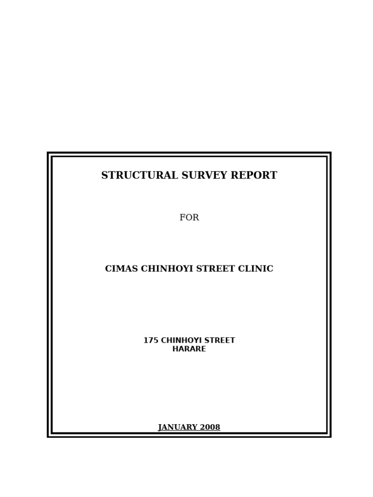 Structural Survey of CIMAS Clinic | PDF | Lumber | Wall