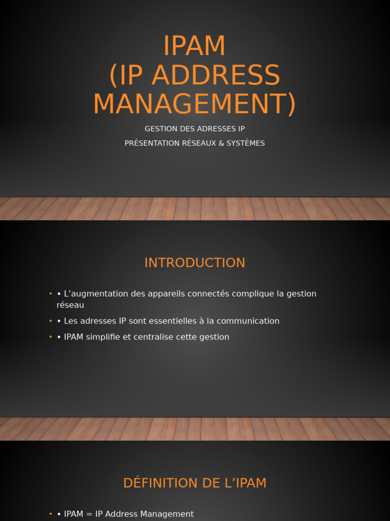 Gestion efficace des adresses IP avec IPAM | PDF