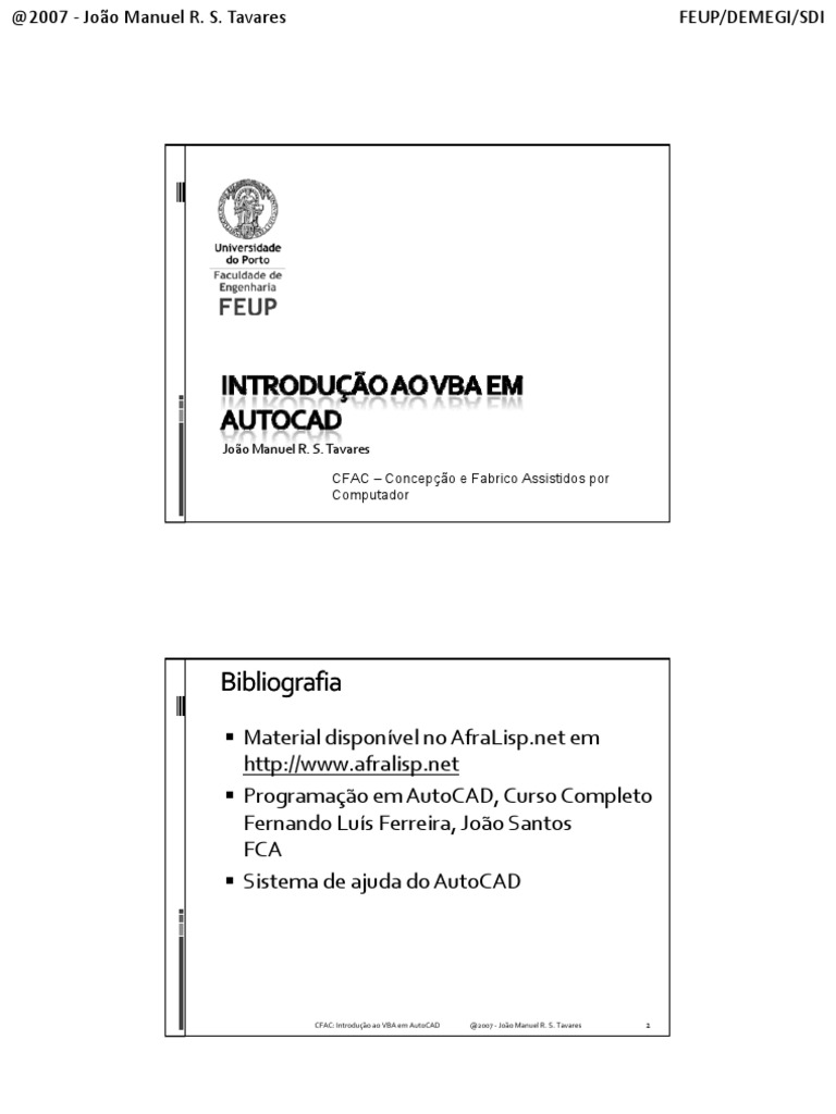 Introdução ao VBA no AutoCAD | PDF | Visual Basic for Applications ...
