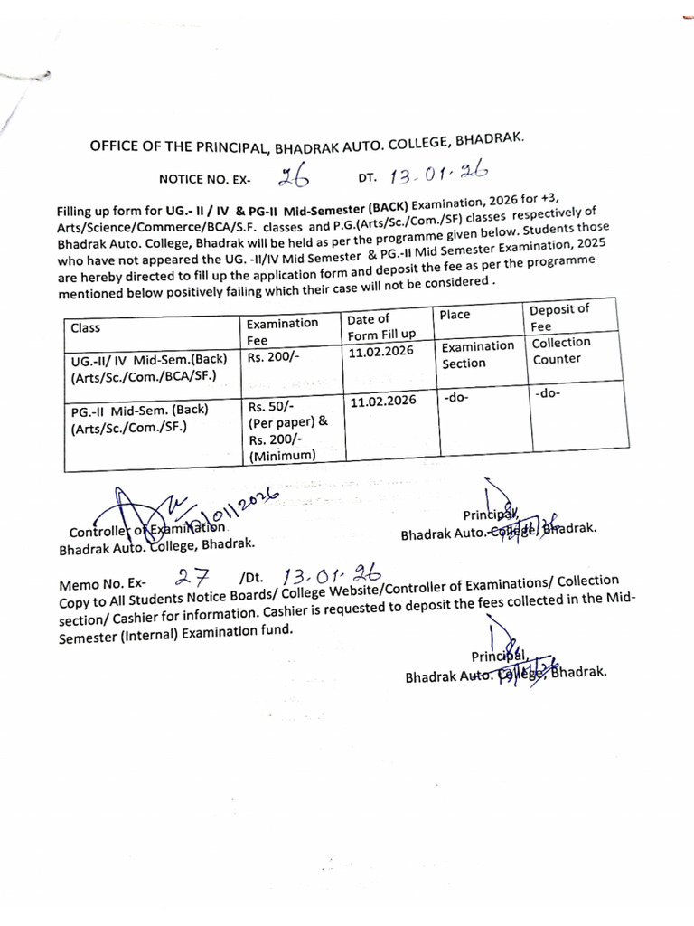 Mid Sem Form Fillup | PDF