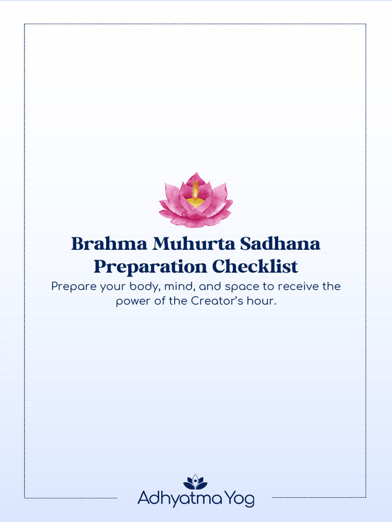 BMS Checklist | PDF | Spirituality | Yoga