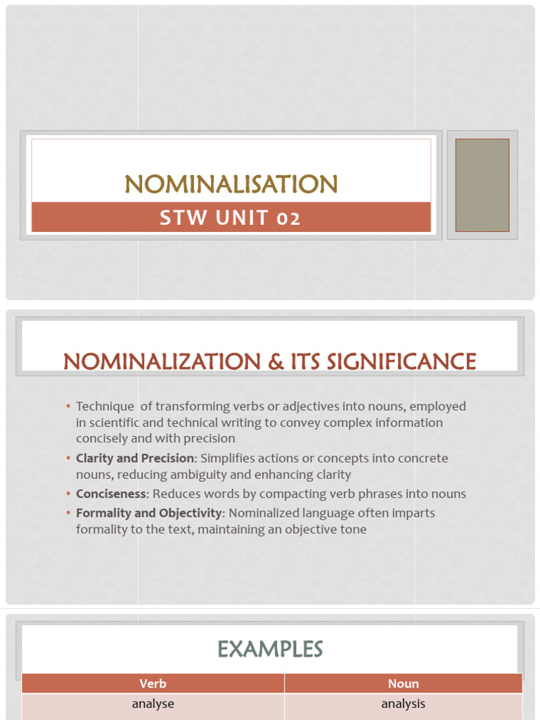 Understanding Nominalization in Writing | PDF