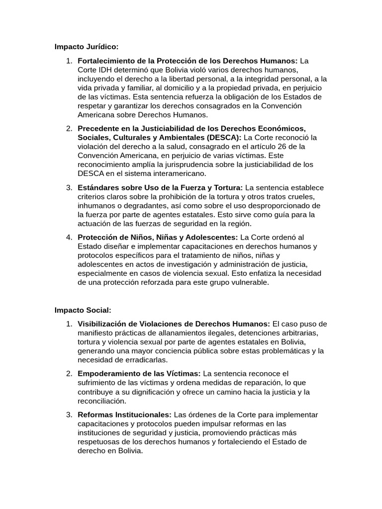 Impacto de la Corte IDH en Derechos Humanos | PDF | Convenio europeo de ...
