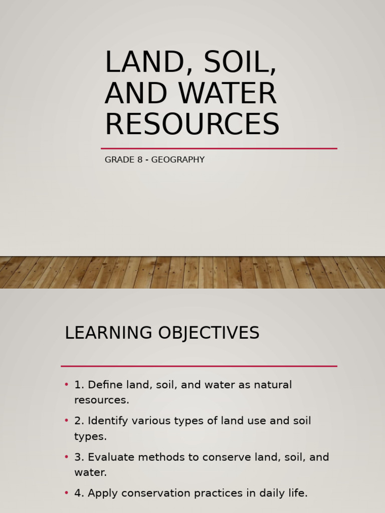 Land, Soil, and Water Conservation Guide | PDF | Soil | Topsoil