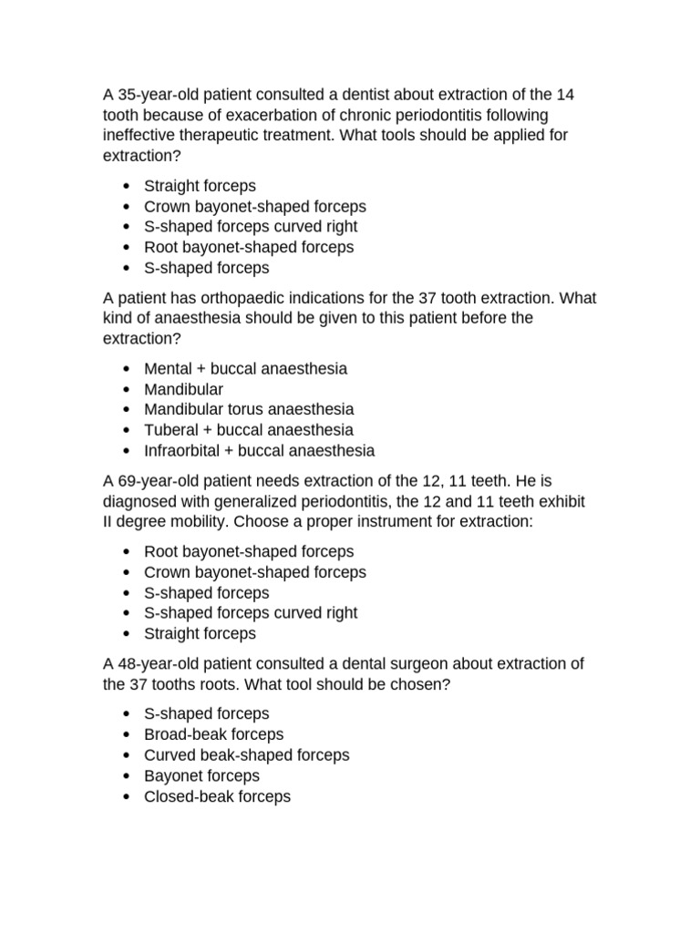 Dental Extraction Techniques and Anesthesia | PDF | Dental Anatomy | Tooth