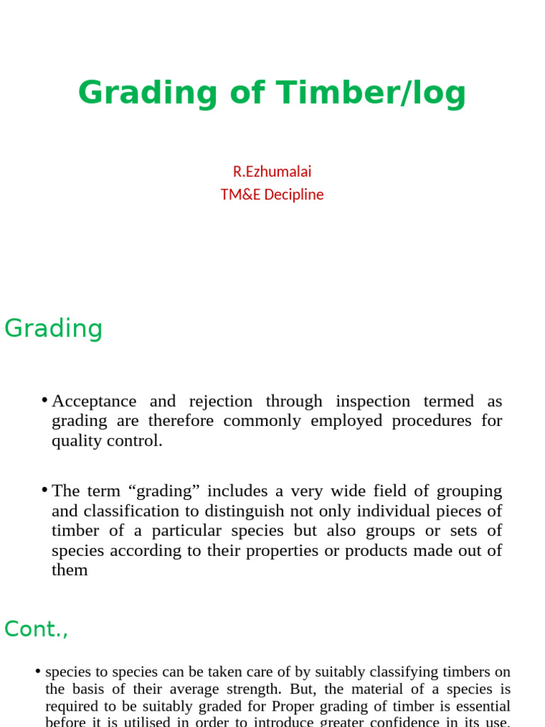 Timber Grading Standards and Methods | PDF | Lumber | Wood