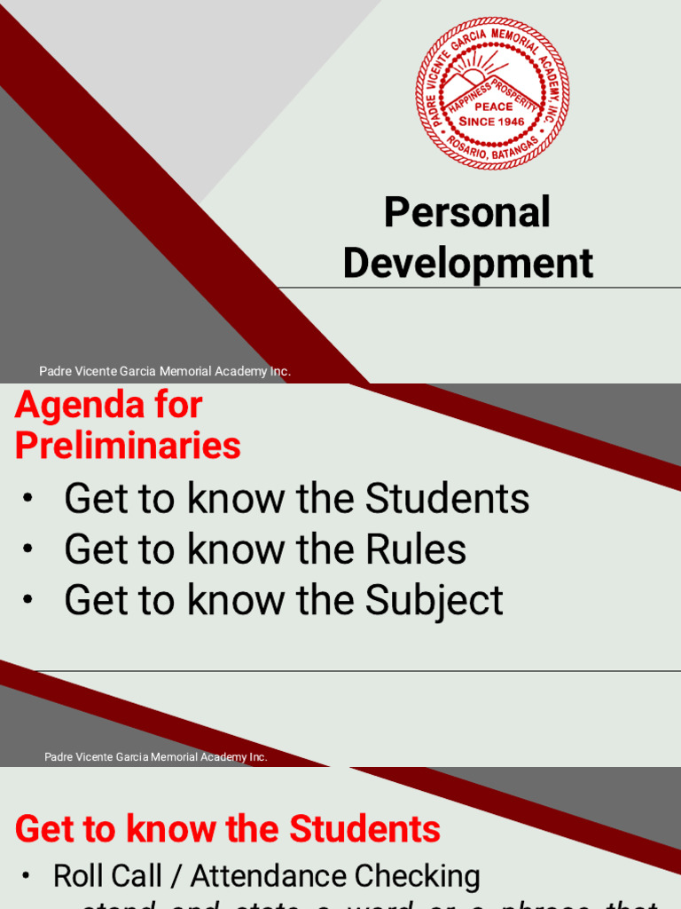 Personal Development Course Overview | PDF | Self Concept | Personal ...