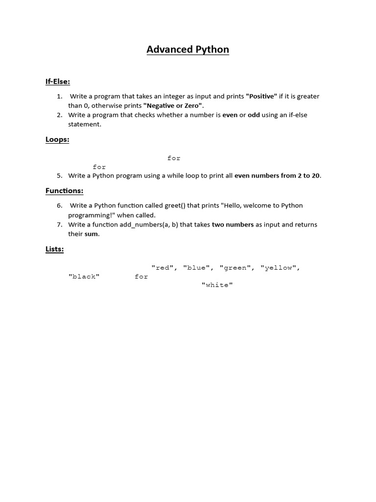 Advanced Python Programming Examples | PDF