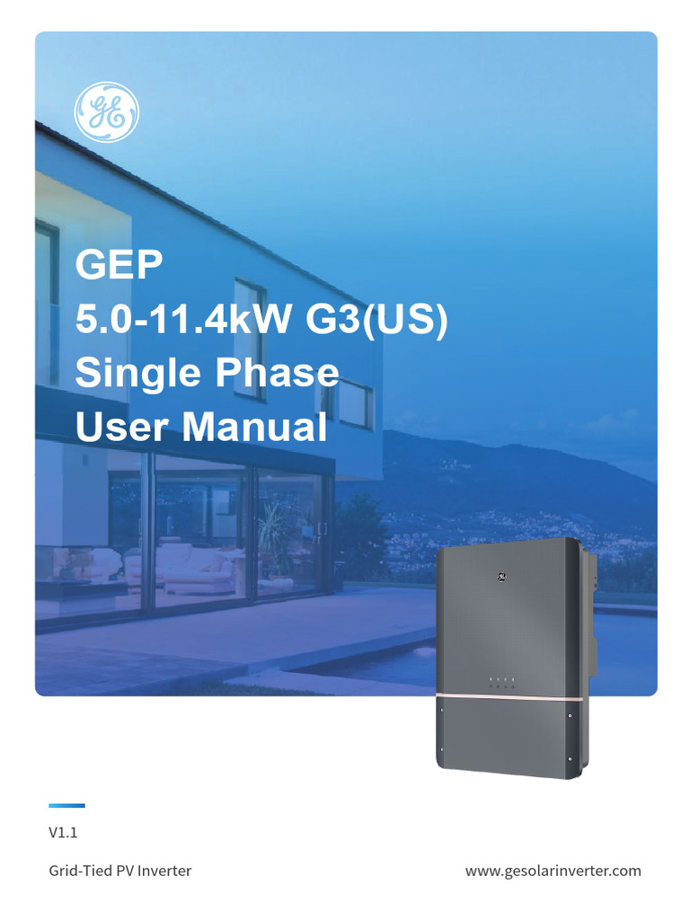 GE Solar Inverter User Manual V1.1 | PDF | Power Inverter | Electrical ...
