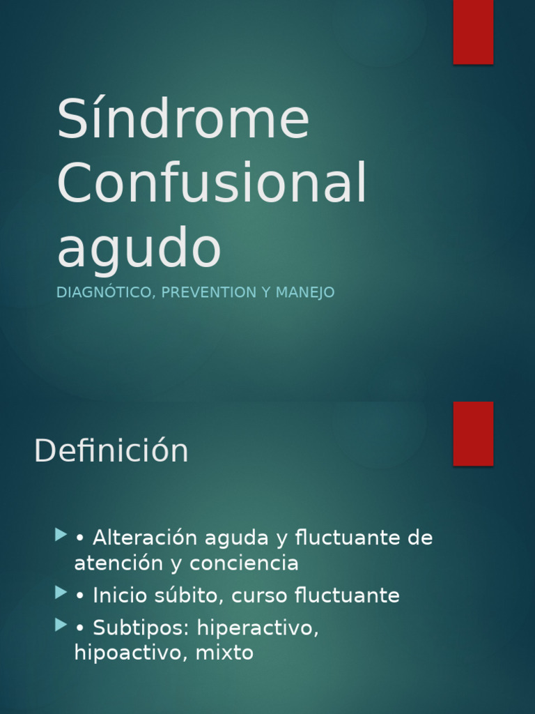 Clase Sindrome Confusional | PDF | Enfermedades y trastornos ...