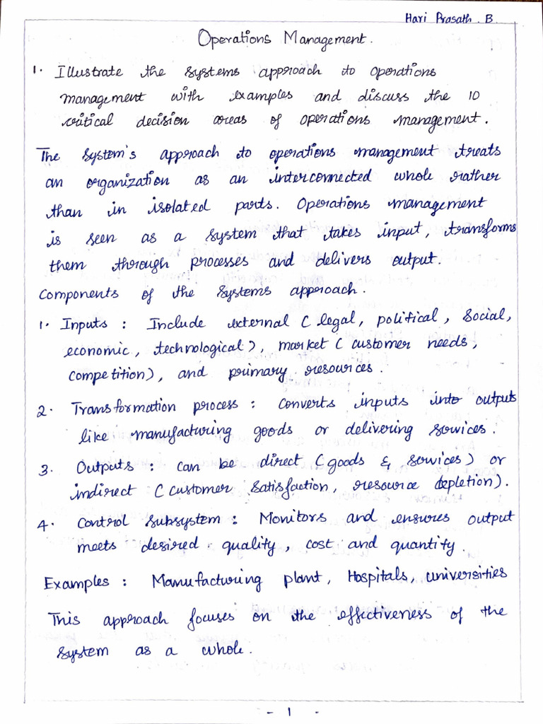 OM Assingment | PDF