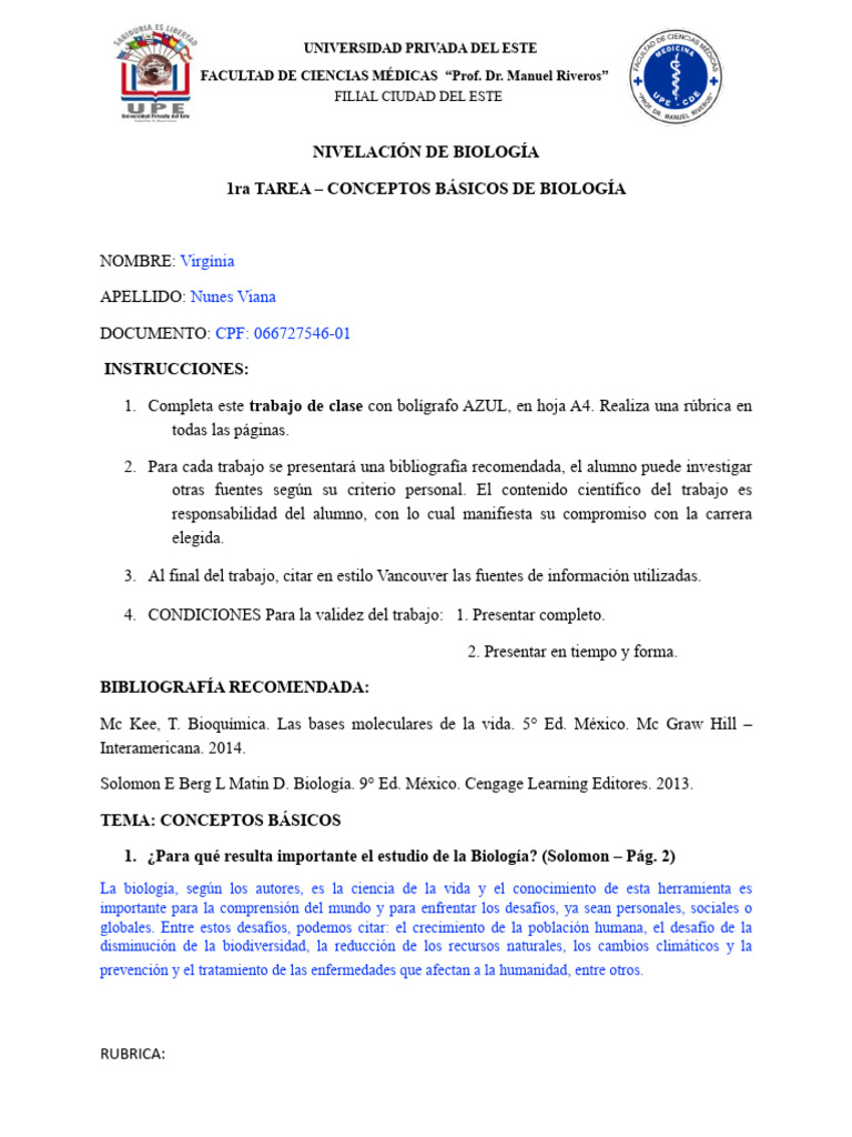 Conceptos Clave en Biología Básica | PDF | Organismos | Adn