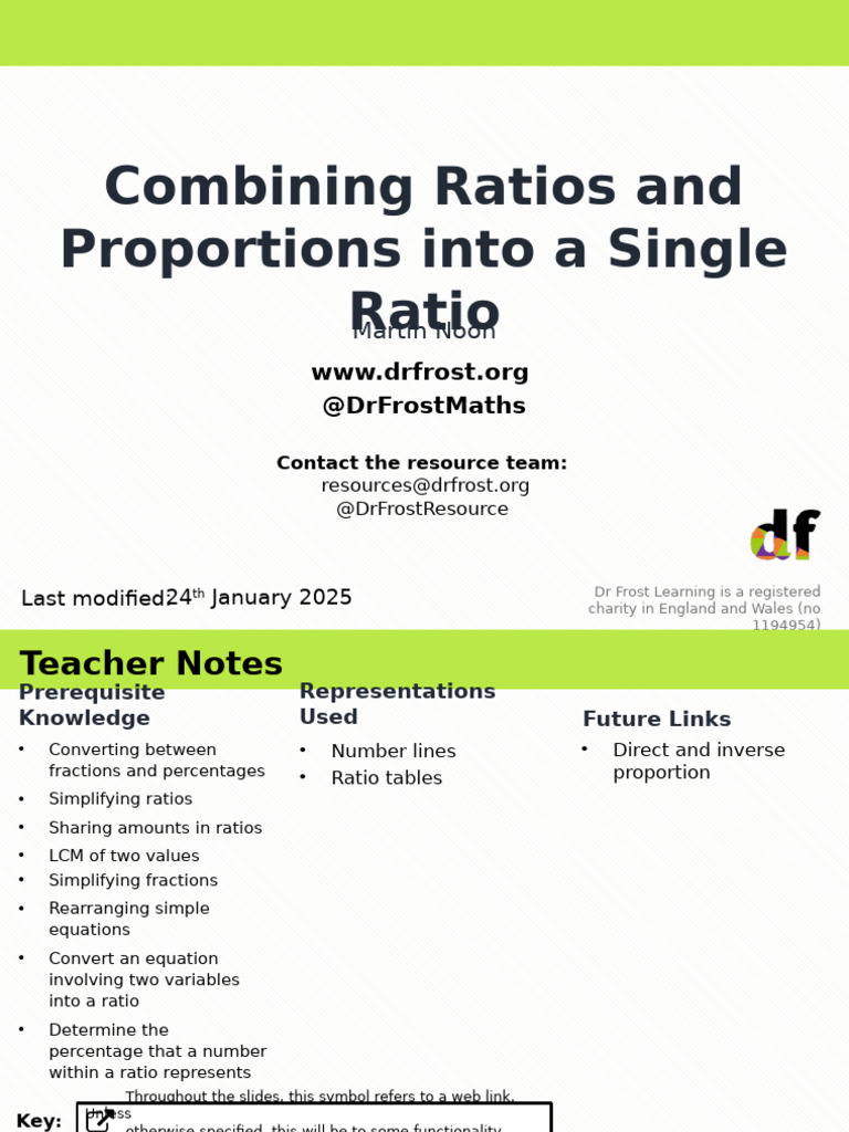 Combining Ratios and Proportions Guide | PDF | Ratio | Percentage