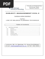 Download Line of Balance Handout by abstickle SN98174414 doc pdf