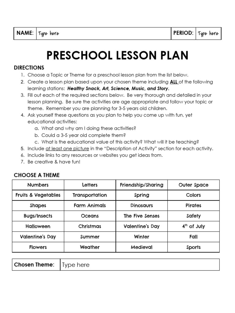 CD Final Preschooler Lesson Plan | PDF