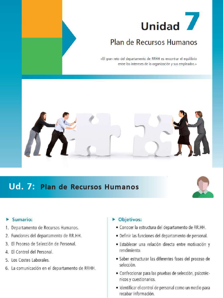 Plan de Recursos Humanos y Funciones RRHH | PDF | Gestión de recursos ...