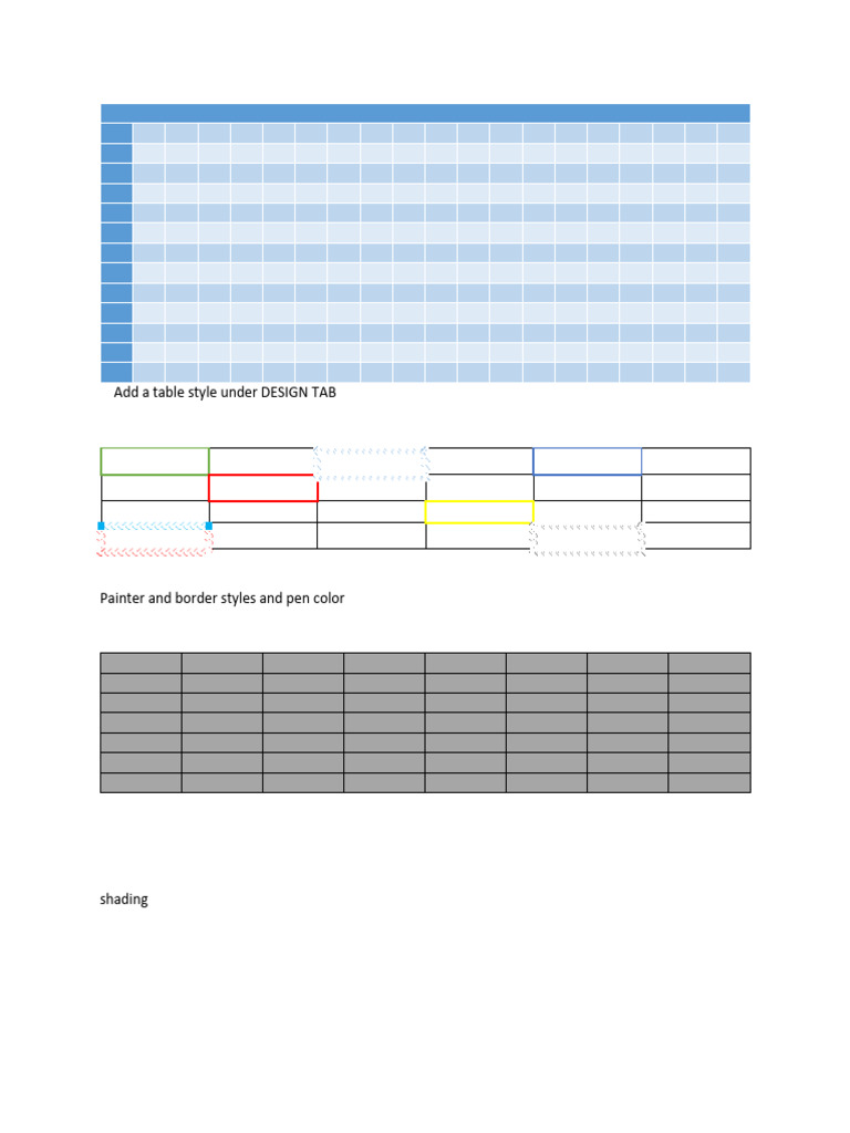 Table Design and Styling Guide | PDF