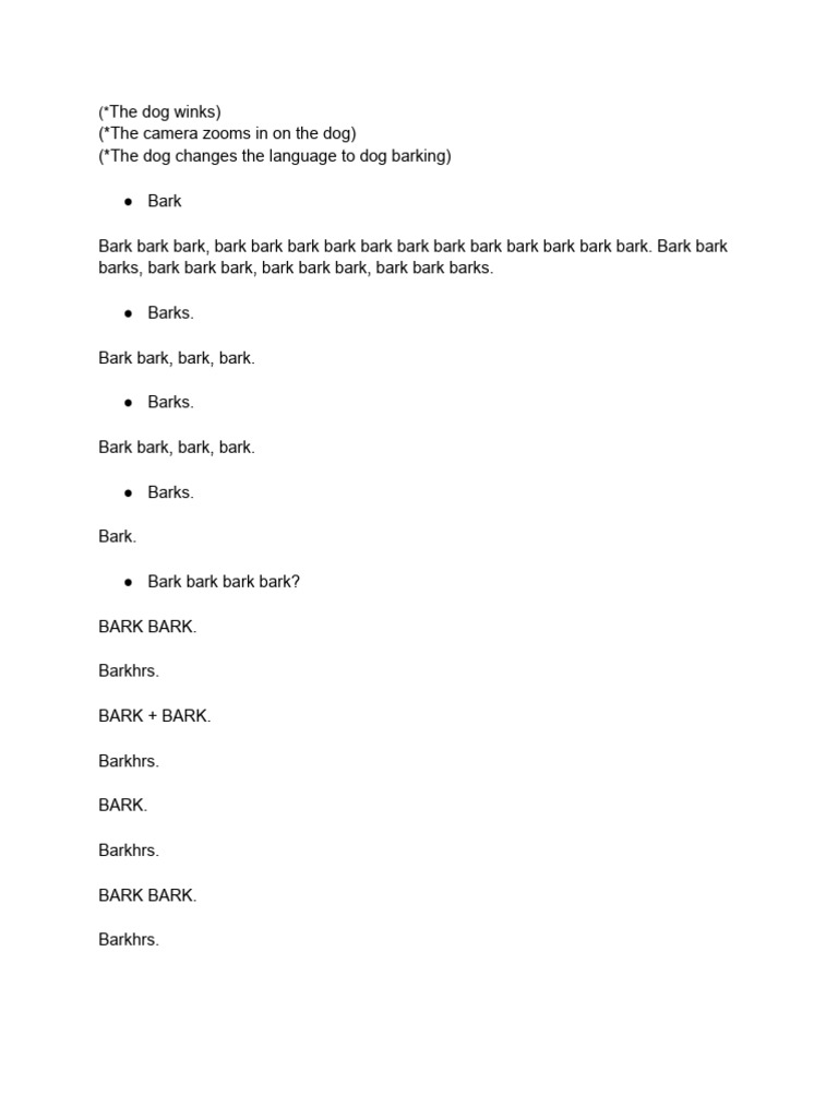 Dog Barking Language Humor | PDF