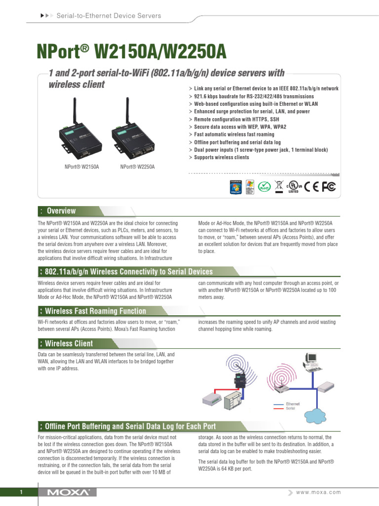 NPort_W2150A_W2250A | PDF | Wireless Lan | Wireless Access Point