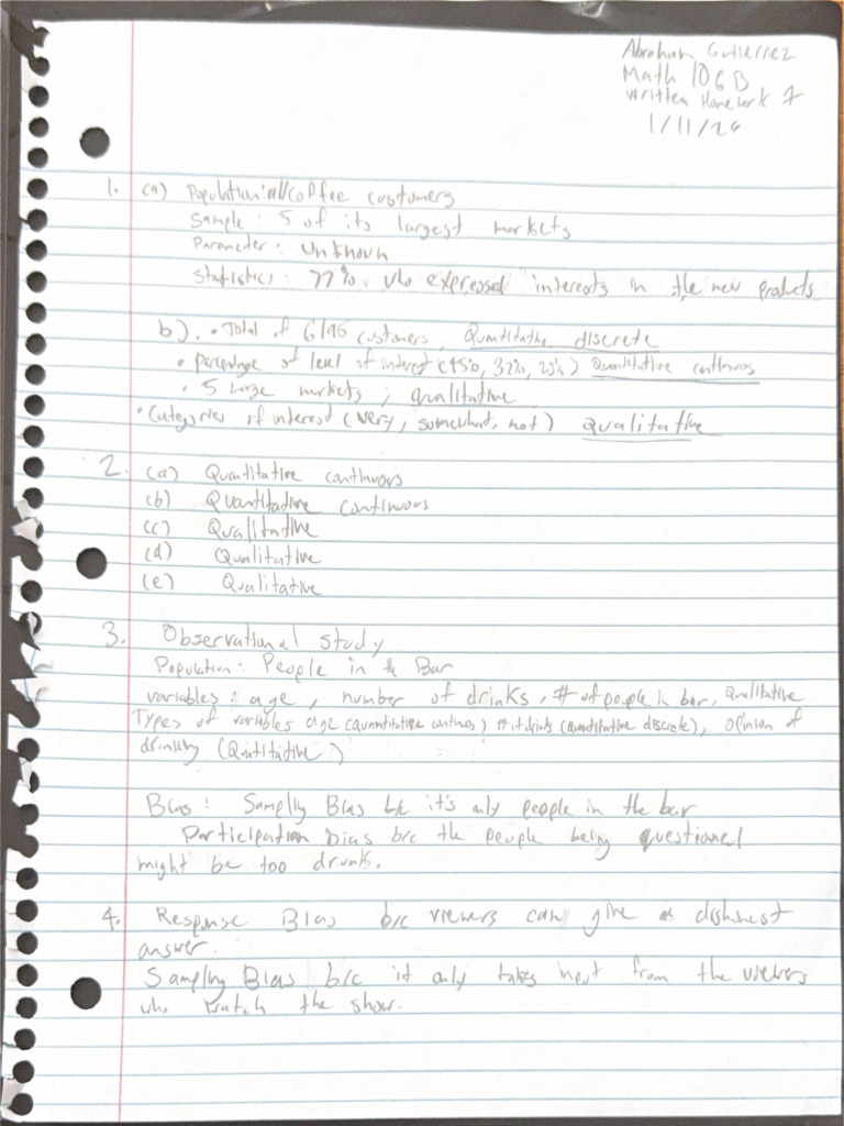 Written Homework 1 | PDF