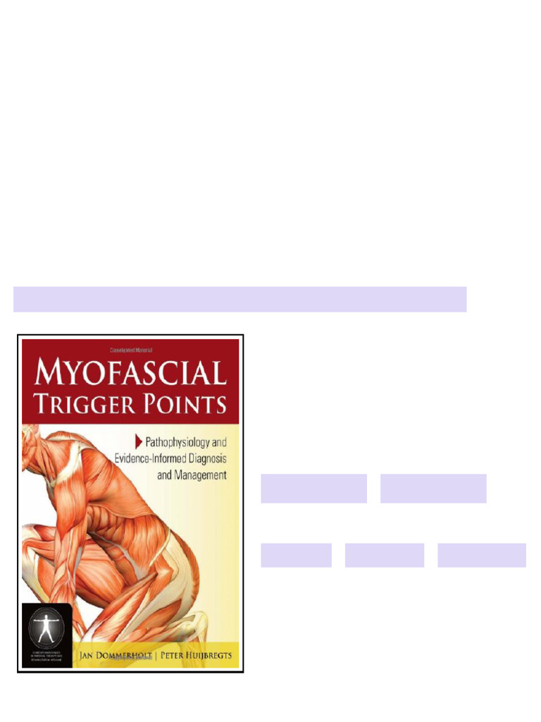 (Ebook) Myofascial Trigger Points: Pathophysiology and Evidence ...