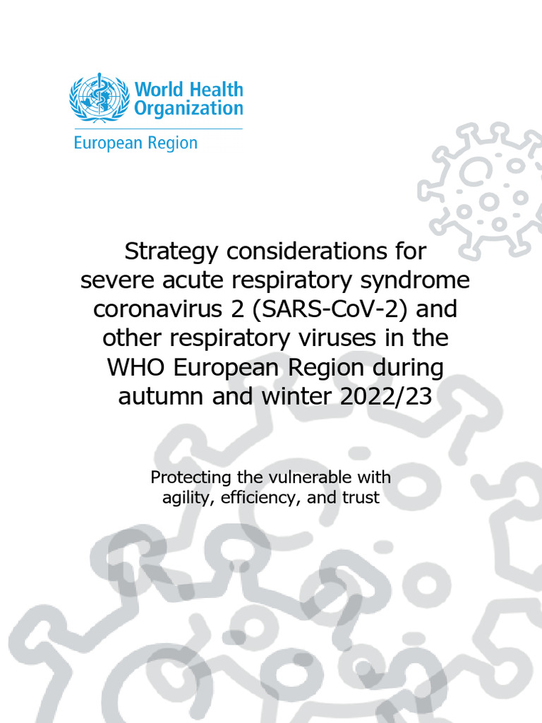 SARS-CoV-2 Strategy for Europe 2022/23 | PDF | Vaccines | Influenza