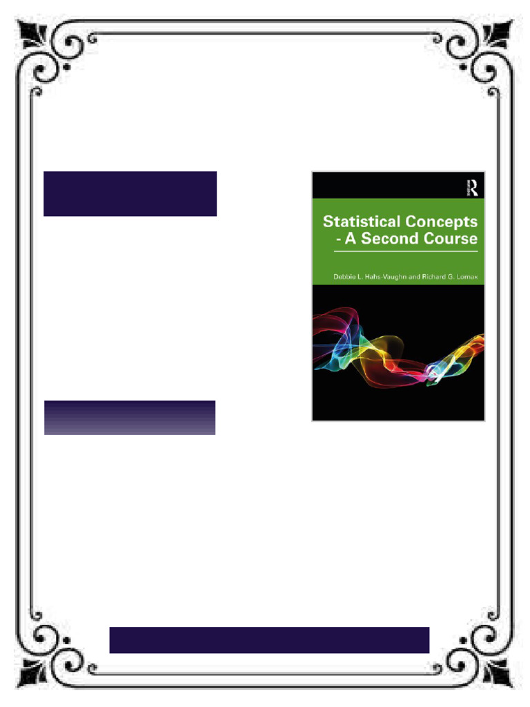 Statistical Concepts A Second Course 5th Edition Debbie L. Hahs-Vaughn ...