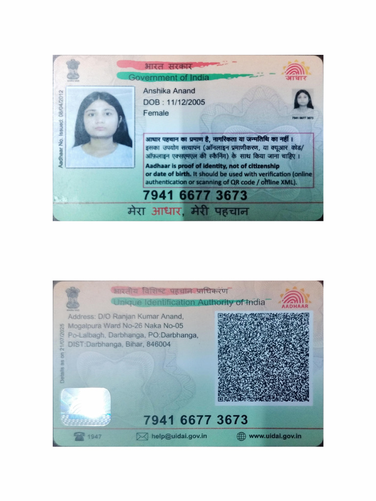 Aadhaar Card Details and Usage Guide | PDF