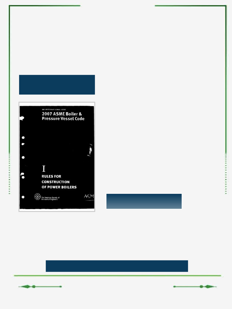 2007 ASME Boiler and Pressure Vessel Code Section I Rules for ...