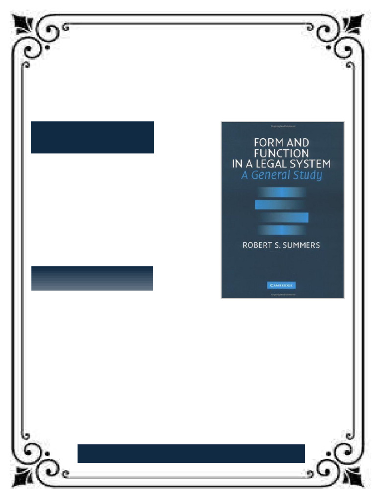 Form and function legal system Robert S. Summers ebook early chapters ...