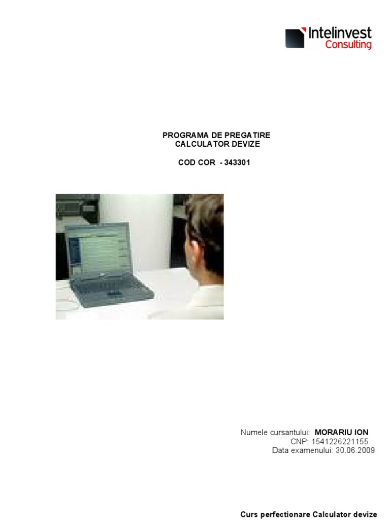 Programa Operator Devize | PDF