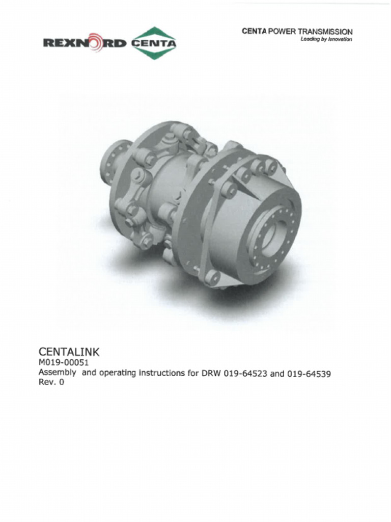 Centa Flexible Coupling M019-00051 | PDF