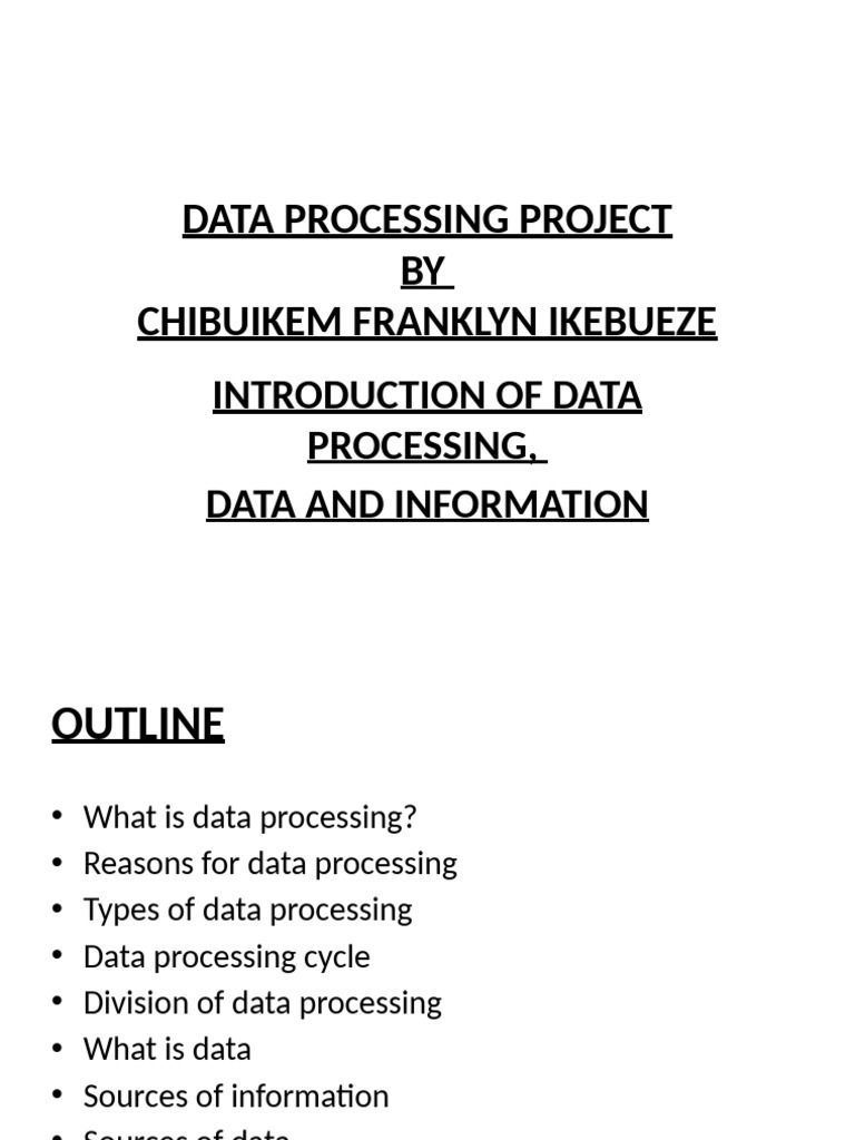Data Processing Project Sss1 | PDF | Data | Information