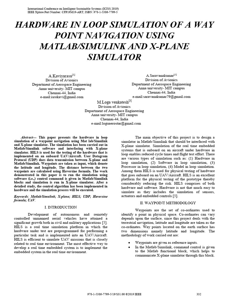 HILS for UAV Waypoint Navigation Simulation | PDF | Unmanned Aerial ...