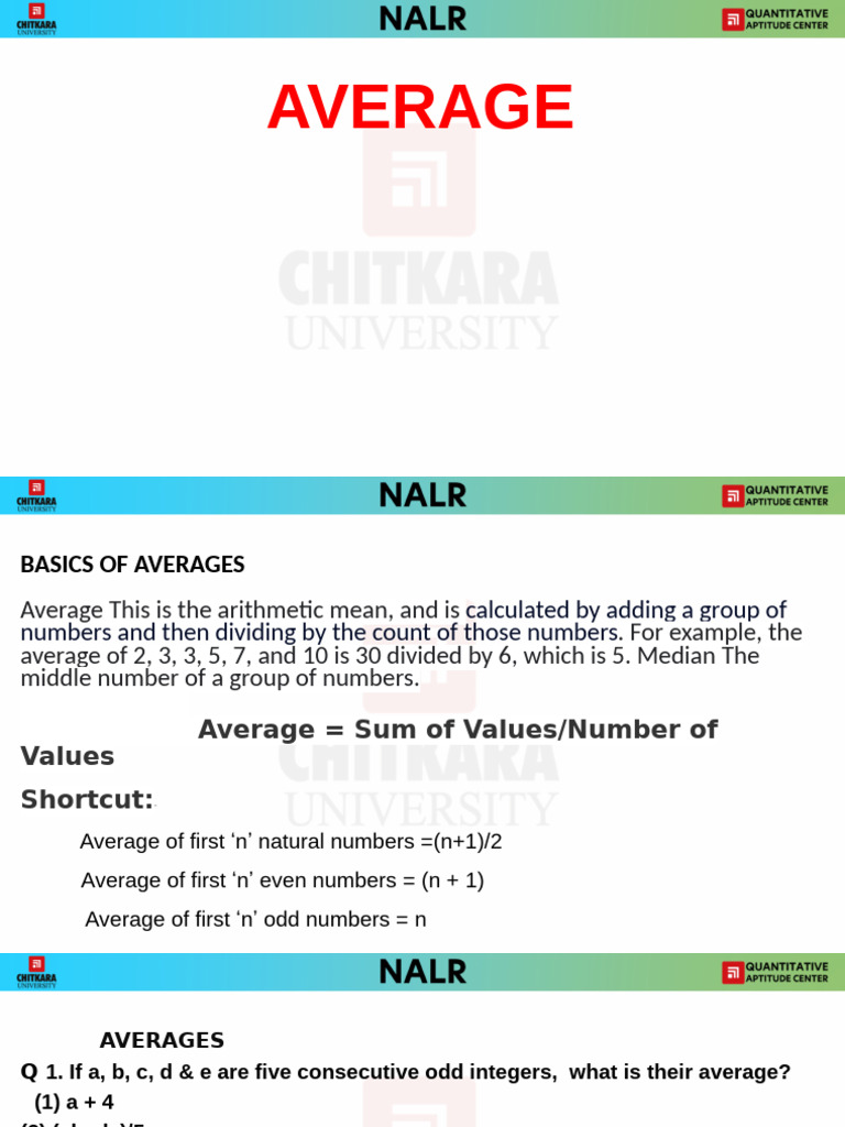 6. AVERAGE | PDF | Speed | Average